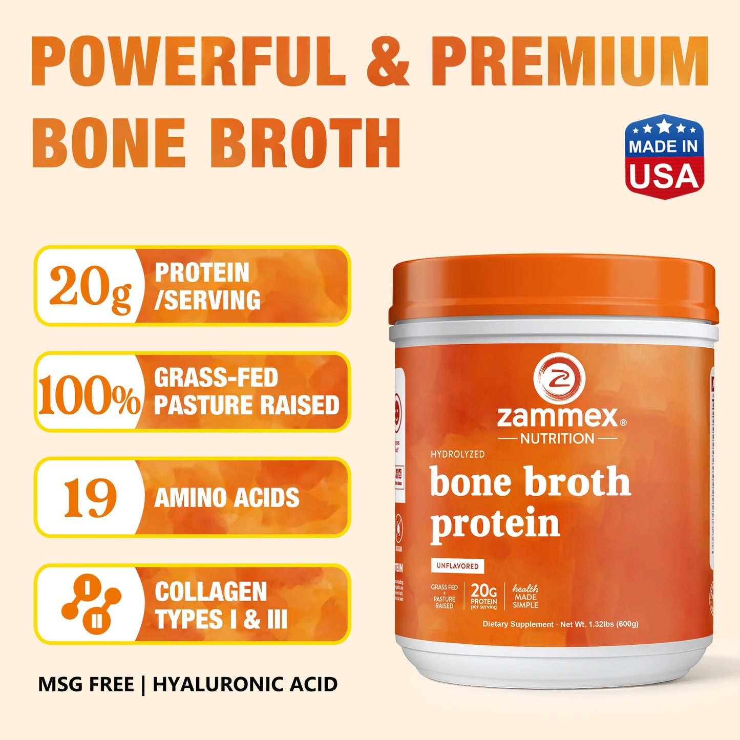 Hydrolyzed Bone Broth Protein Powder