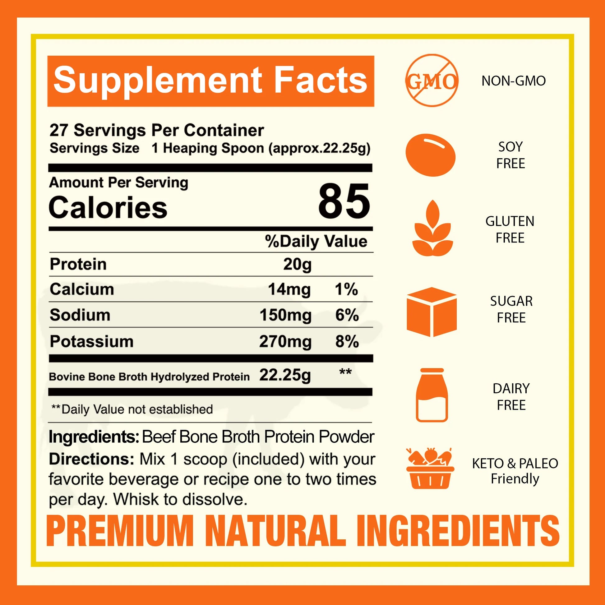 Hydrolyzed Bone Broth Protein Powder
