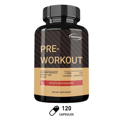 Pre-Workout Supplements - Helps with Energy, Endurance, Muscle Mass and Focus