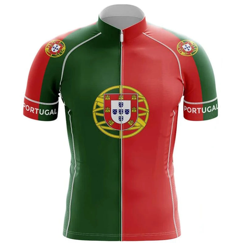 Portugal Bicycle Wear, MTB Cycling Clothing, Bike Uniform, Cycle Shirt, Racing Jersey Suit, 2024