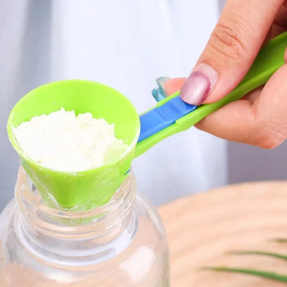 4/1PCS Creative Protein Powder Sliding Spoon Portable Funnel Spoons for Protein Powder Coffee Sports Drinks Home Kitchen Gadgets