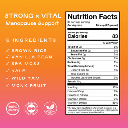 Strong + Vital | Menopause Support Protein Powder | Vanilla Greens