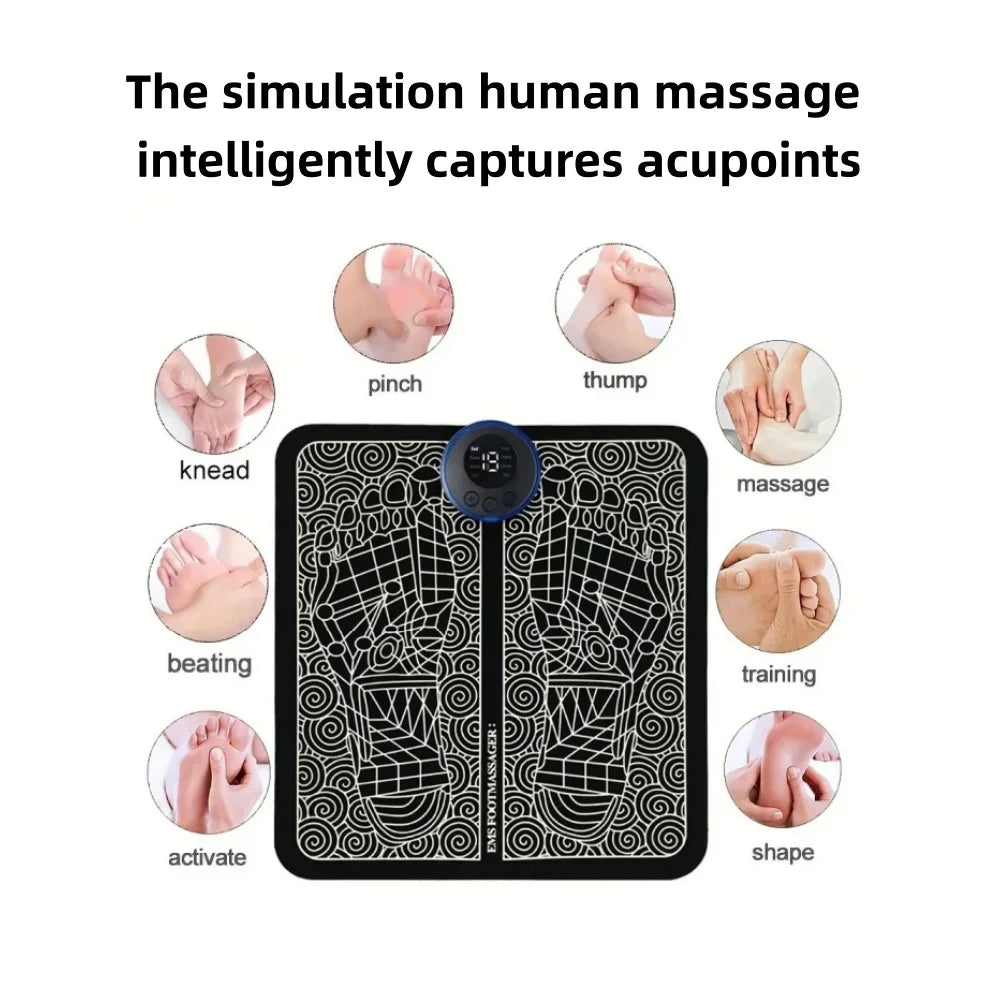 Intelligent Foot Massager Improves Blood Circulation Pulse Therapy Relaxe for Men Women to Relieve Fatigue Foot Acupoint Massage