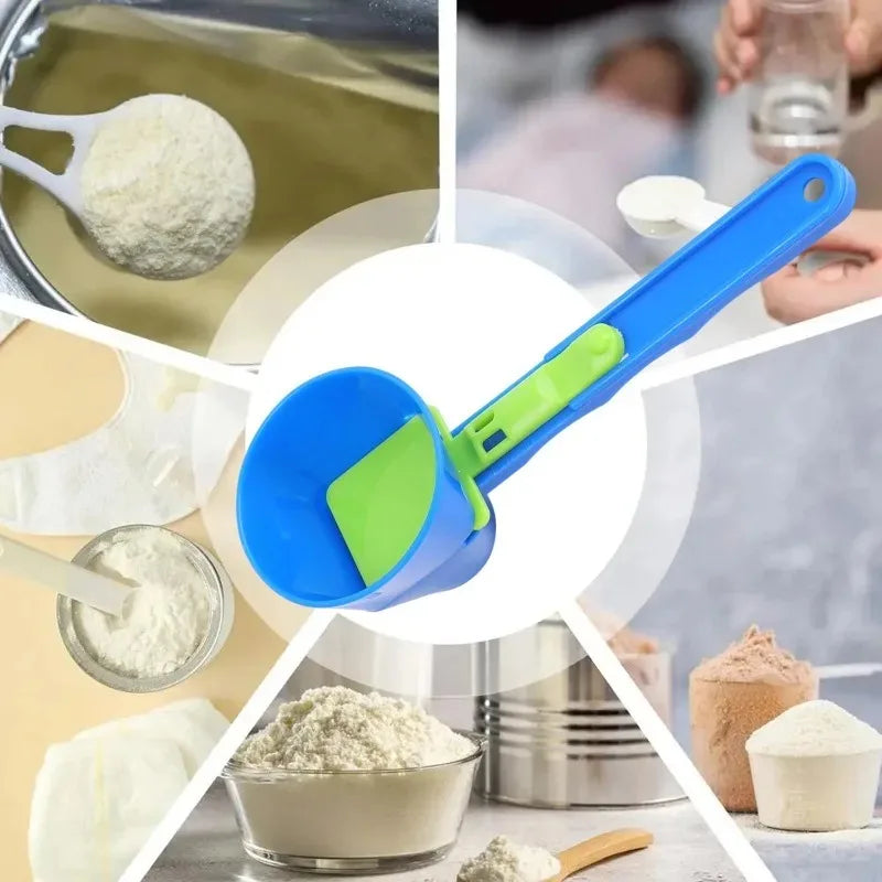 4/1PCS Creative Protein Powder Sliding Spoon Portable Funnel Spoons for Protein Powder Coffee Sports Drinks Home Kitchen Gadgets